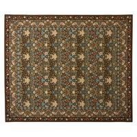 川島織物セルコン モリスデザインスタジオ いちご泥棒 ラグ 2000×2400mm ブラウン KF1709_44BR 1枚（直送品）