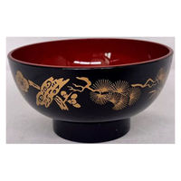 まるわ 汁椀 松竹梅 黒 MH-613 4903673616263 1セット(400個入)（直送品）