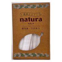 まるわ 紙袋入ようじ natura MH-616 4903673616355 1セット(1個(200本入)×200)（直送品）