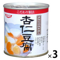 清水食品 こだわり製法 杏仁豆腐 フルーツ入 1セット（1個×3）缶詰