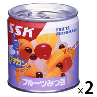 清水食品 甘さひかえめ フルーツみつ豆 195g 1セット（1個×2）缶詰