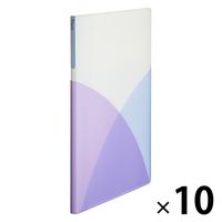 プラス PASTY クリアファイル B5 20ポケット ブルーベリーパープル 98423 1セット(1冊×10)