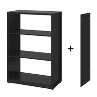 オカムラ ジャスタスラック　収納(エンド専用)横連結用 3段 幅750×奥行400×高さ1100ｍｍ ブラック 1台 オリジナル