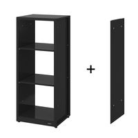 オカムラ ジャスタスラック　収納(エンド専用)横連結用 3段 幅450×奥行400×高さ1100ｍｍ ブラック 1台 オリジナル