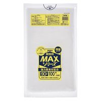 ゴミ袋 業務用 ポリ袋 半透明 90L MAX 1パック（100枚入）厚さ：0.020mm ジャパックス