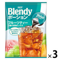 【ポーション】味の素AGF ブレンディ ポーション フルーツティー 3種の果物ミックス 1セット（6個入×3袋）