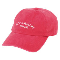 ウォッシュドロゴキャップ レッド LAKOLE/ラコレ