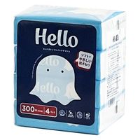 ティッシュペーパー Hello（ハロー）コンパクトソフトパック150組 ユニバーサル・ペーパー 1個（4パック）