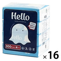 ティッシュペーパー Hello（ハロー）コンパクトソフトパック150組 ユニバーサル・ペーパー 1セット（1個（4パック）×16）