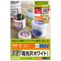 エレコム フリーカットラベル ホワイト光沢フィルム（はがきサイズ） EDT-FHFW（わけあり品）