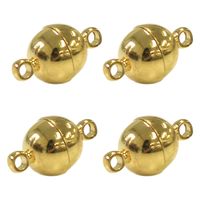 日本紐釦貿易(Nippon Chuko) マグネットクラスプ ボール 大 4組入 ゴールド A12-514G 1セット(3袋、バラで計12（直送品）