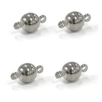 日本紐釦貿易(Nippon Chuko) マグネットクラスプ ボール 小 4組入 シルバー A12-513S 1セット(3袋、バラで計12（直送品）
