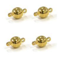 日本紐釦貿易(Nippon Chuko) マグネットクラスプ ボール 小 4組入 ゴールド A12-513G 1セット(3袋、バラで計12（直送品）
