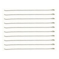 日本紐釦貿易(Nippon Chuko) カラーボールチェーン 1.5mm×10cm 100本入 シルバー NS296-100（直送品）