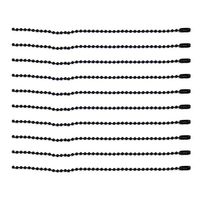 日本紐釦貿易(Nippon Chuko) カラーボールチェーン 2.4mm×15cm 100本入 ブラック NS297-100（直送品）