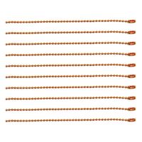 日本紐釦貿易(Nippon Chuko) カラーボールチェーン 2.4mm×15cm 100本入 オレンジ NS300-100（直送品）