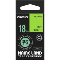 カシオ CASIO ネームランド テープ 蛍光色タイプ 幅18mm 蛍光緑