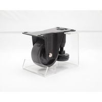 内村キャスター販売 ファンクションタイプ 固定型 アジャスターフット付 ナイロン車輪 605AF-N 1個（直送品）