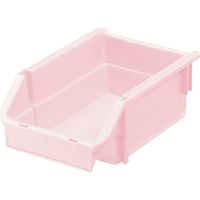 三菱ケミカル ヒシ T型コンテナ(ネスティングタイプ) パステルピンク W132×D200×H90 PAT-2-PN 1個 368-9400（直送品）