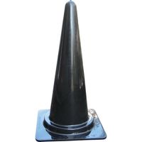 トーグ安全工業 トーグ ソフトカラーコーン黒 GSU-70K 1セット(20本) 854-7536（直送品）