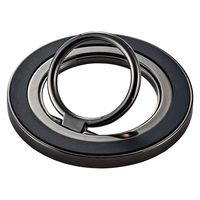 マグネットスマホリング 360度回転 ブラック PWSTRMKM360BKN エレコム 1個（直送品）