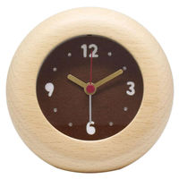 パラデック 置き時計 イハナ フェルト アラームクロック 天然木 カカオ 438625 1個（直送品）