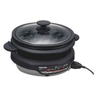 グリルなべ 3.4L 1300W たこ焼き/溝つきプレート付属 直火可能 スタイリッシュグレー GP9100 H テスコム 1個（直送品）