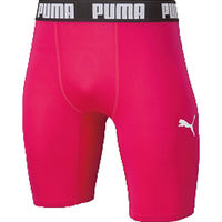 PUMA(プーマ) サッカー スパッツ コンプレッション ショートタイツ XL ラズベリー×ホワイト 656333 1枚（直送品）