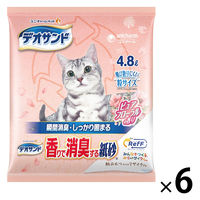 デオサンド 猫砂 香りで消臭する紙砂 リーフ ピュアフローラルの