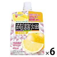 クラッシュタイプの蒟蒻畑プラス グレープフルーツ味 150g 6個 マンナンライフ ゼリー 蒟蒻ゼリー 食べきりサイズ