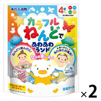 あわ入浴剤 カラフルねんどであわあわランド 4色入り 6歳以上 1セット（1個（15g×4）×2）白元アース