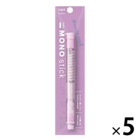 トンボ鉛筆 ホルダー消しゴム モノスティック 限定ミュートピンク JCC-121G 1セット(1個×5)