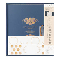 Neokyo様の予約品　色紙6枚セット 色紙｜カラー色紙 寄せ書きシール80枚付 箱入 四つ折り 紺A