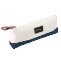 包む 帆布ペンポーチ バイカラー ネイビー TA016 1セット(1個×5)（直送品）