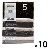 花束ペーパータオルナチュラル200枚5P 中判 シングル 再生紙 1セット（1個（200枚入×5）×10）丸富製紙