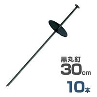 ミナト電機工業 【メール便】黒丸付き 押さえ杭 黒丸釘 30cm 《10本セット》 KK-30-10P 1個（直送品）