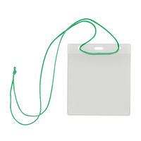 共栄プラスチック 吊下げタッグ名札本タイ透明X青紐付10枚 C-235-10-G 1パック