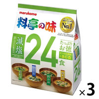 たっぷりお徳 料亭の味減塩 1セット（1袋(24食入)×3） マルコメ