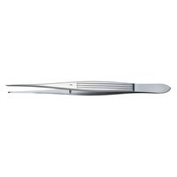 YDM マイクロピンセット 直 無鈎 溝付き 110mm DB23S 1セット（2