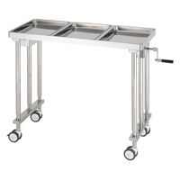 【軒先渡し】松吉医科器械 マツヨシ消毒盤台(3枚用) MY-WC0051 ハンドル手動昇降式 1台（直送品）