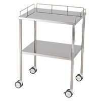 【軒先渡し】松吉医科器械 マツヨシサイレントカート(FL400) 手摺付 回診車 SWG-FL01(600X450X850 1台（直送品）