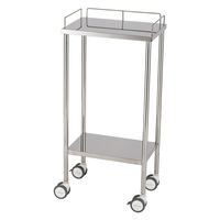 【軒先渡し】松吉医科器械 マツヨシサイレントカート(ハイタイプ) 手摺付 回診車 SWG-AH05(450X300X950 1台（直送品）