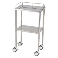 【軒先渡し】松吉医科器械 マツヨシサイレントカート(FL400) 手摺付 回診車 SWG-FL05(450X300X850 1台（直送品）