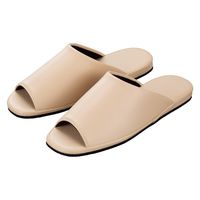 松吉医科器械 マツヨシ スリッパ(抗菌・前開き) ベージュ HP-21(27.0CM) 1セット(12足入)（直送品）