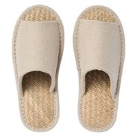 無印良品 マライ草スリッパ 前あき Ｍ ２３．５～２５ｃｍ用 生成 良品計画
