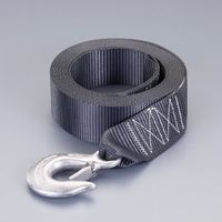 エスコ 50mmx6m ハンドウィンチ用ストラップ(ステンレスフック付) EA989SE-21 1個（直送品）