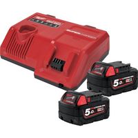 milwaukee M18 (2) 5.0Ah SCスタートキット M12-18 NRG-502SC 1個（直送品）