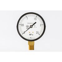 高島 一般蒸気用真空計(A枠立型・φ100)圧力レンジ0.0~ー0.1MPa G3/8【102790140】 102790140 1個（直送品）