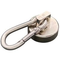 東京パーツセンター ラクテム 強力マグネット カラビナフック型 φ25 ゴム付 MHMK25 1個 603-8320（直送品）