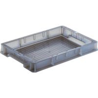 DICプラスチック DIC エコシリーズF型コンテナFー4 外寸:W424×D291×H56 クリアブラック F-4 ECO CBK 1個（直送品）